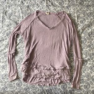 Purple Free People Thermal long Sleeve